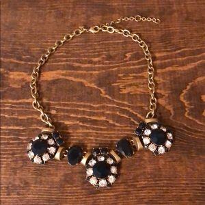 J. Crew navy & gold necklace